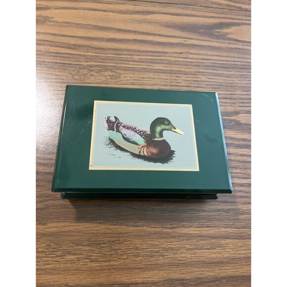 Otagiri Japan green lacquerware photo album and note holder desk set - Picture 7 of 10